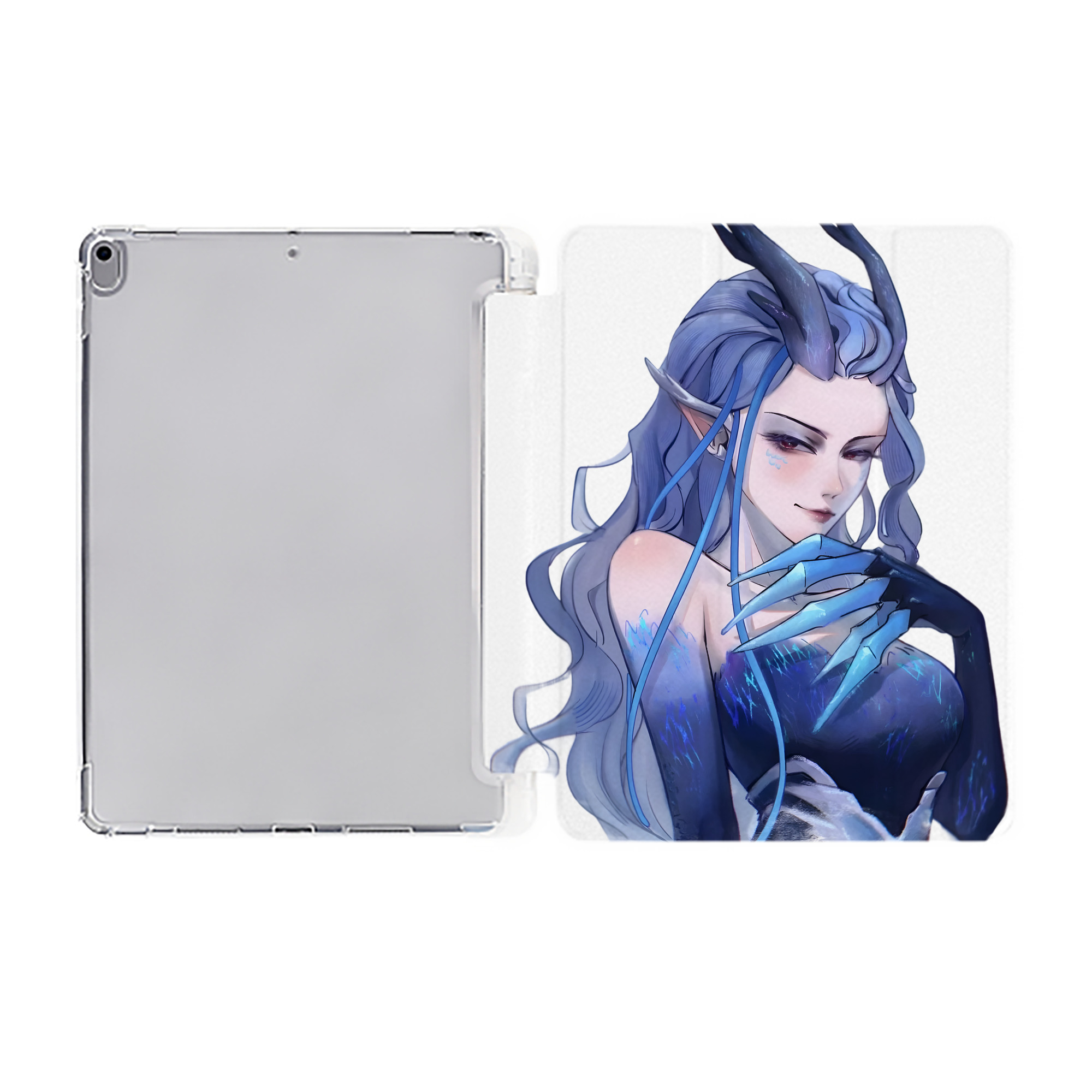 Ne Zha 2 ナタ 魔童の大暴れ IPad ケース ペン収納付き 三つ折りスタンド PUレザー×シリコン 対応機種9.5/10.5/10.9インチ